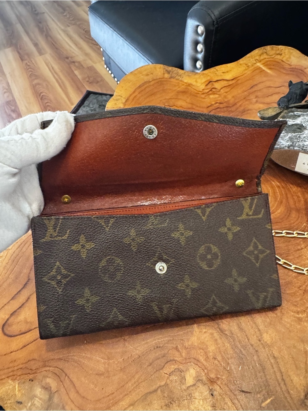 just in🔥 Louis Vuitton vintage monogram long wallet converted before 1980 - Picture 8 of 14